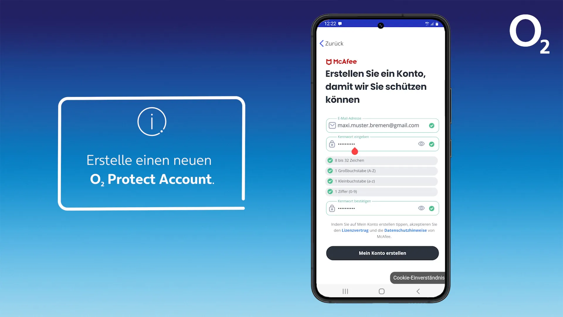 Account-Erstellungsseite