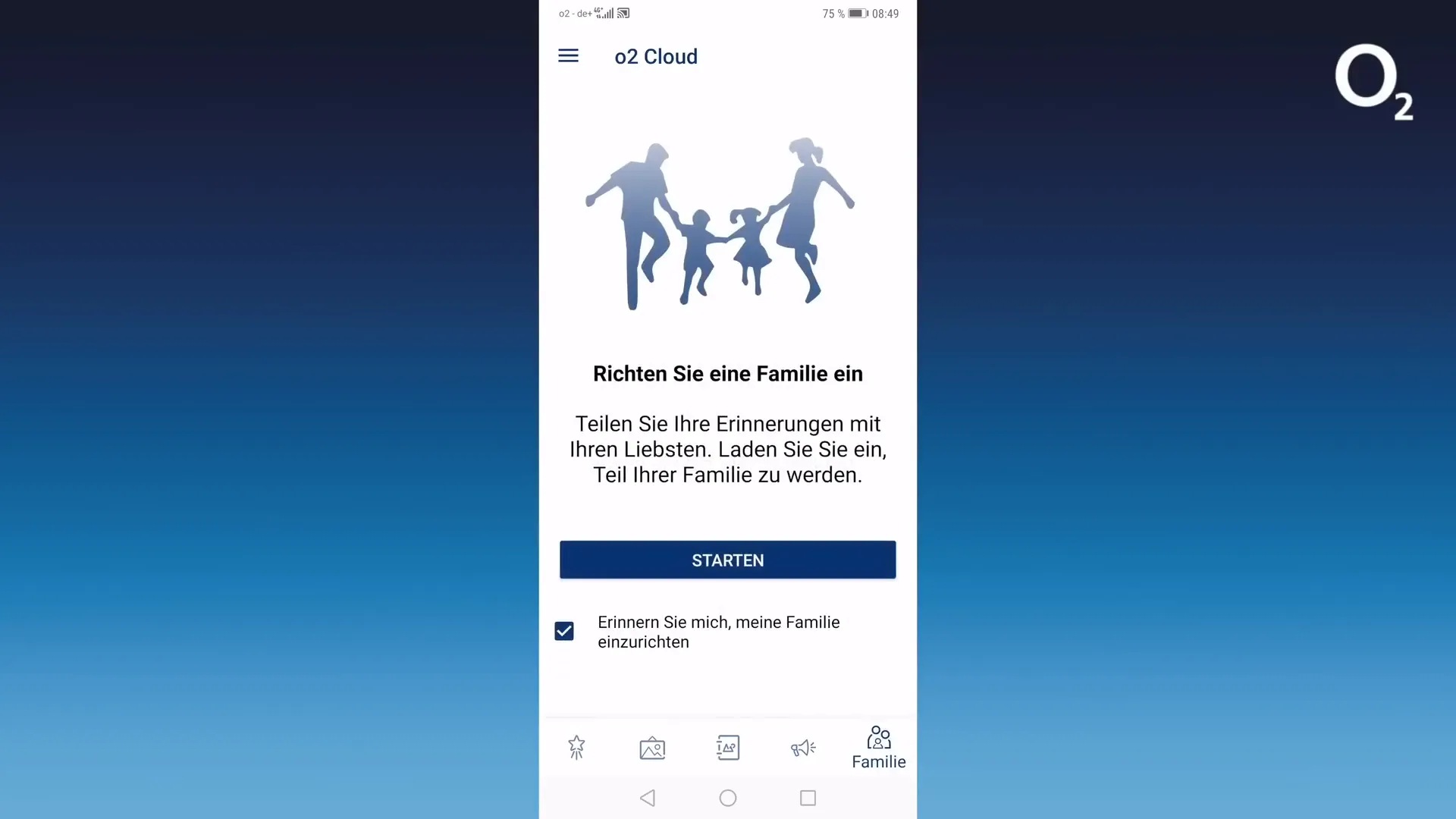 Familienfunktion in der o2 Cloud