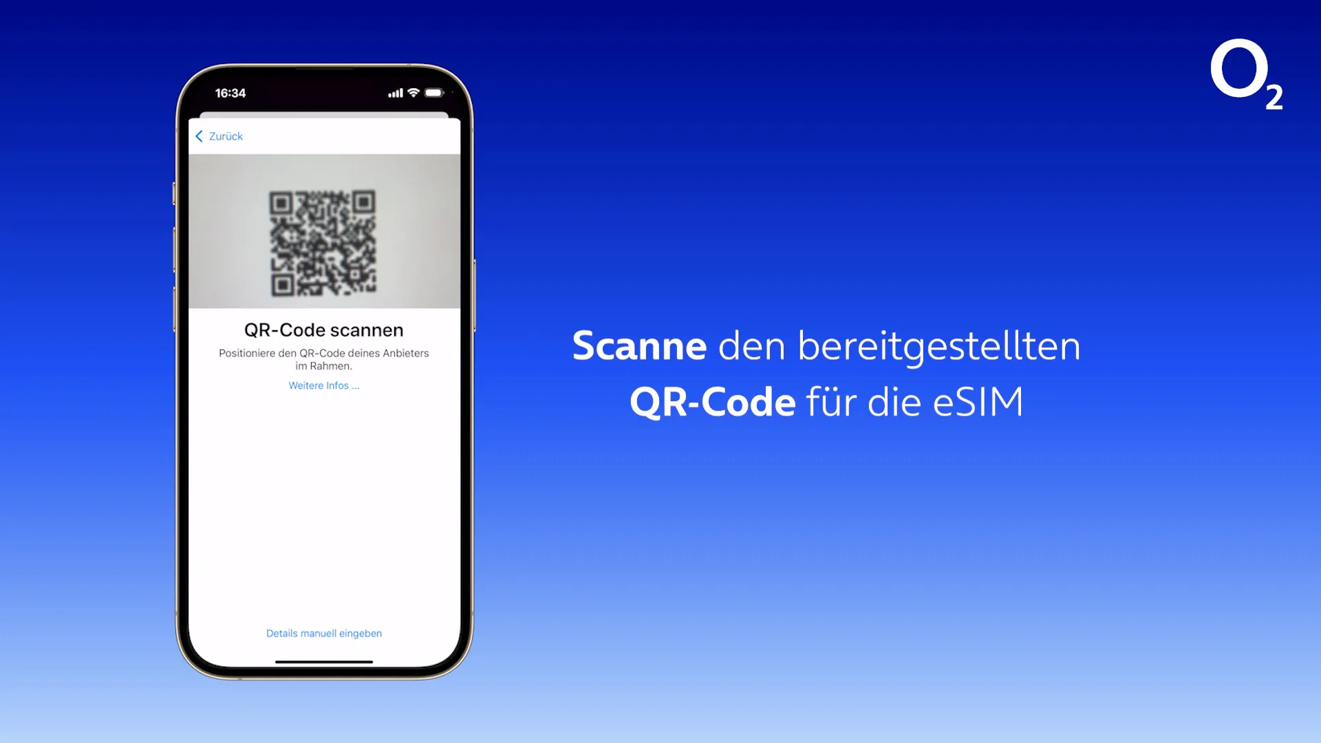 QR-Code scannen für die eSIM