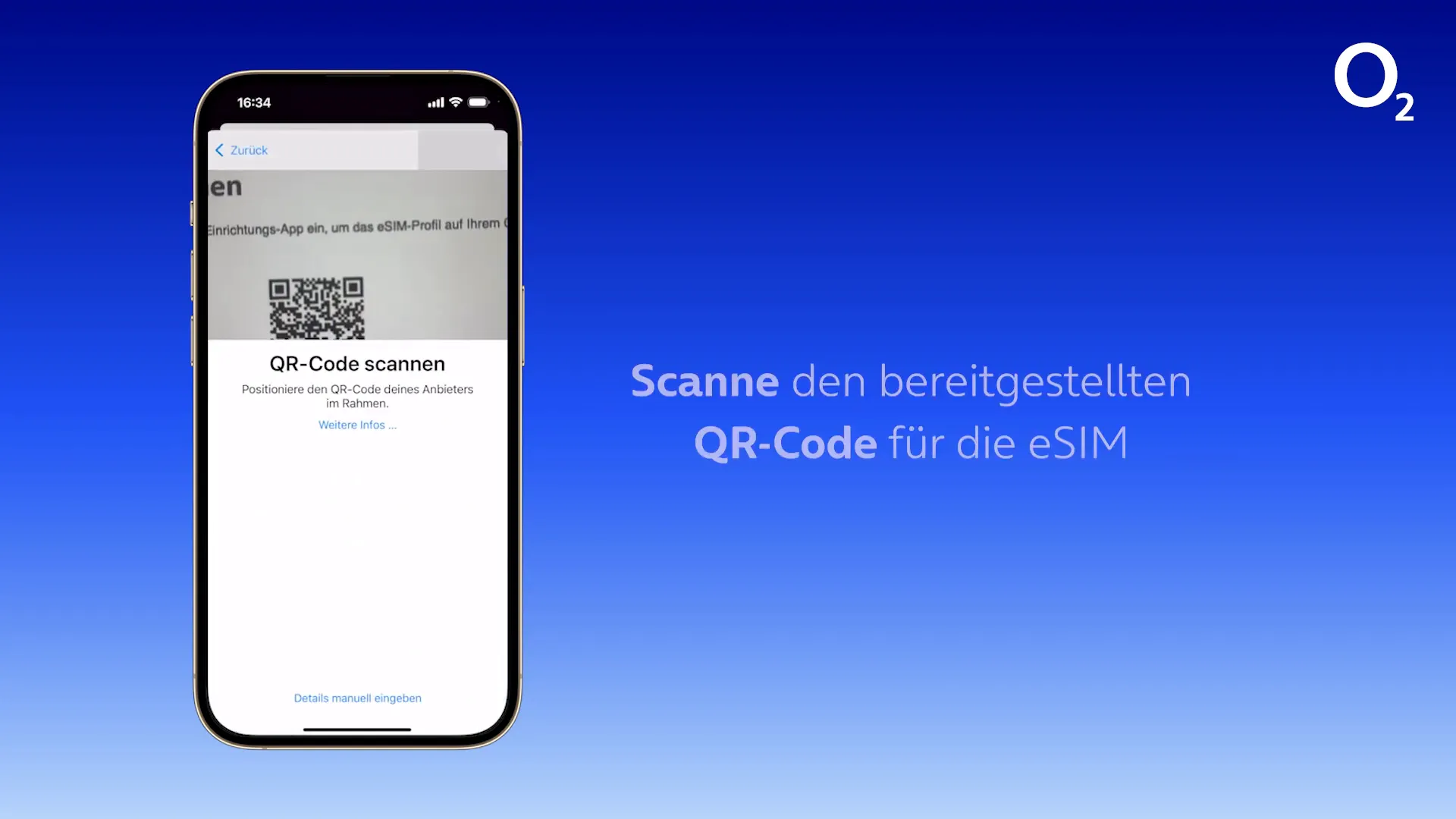 QR Code scannen für die eSIM
