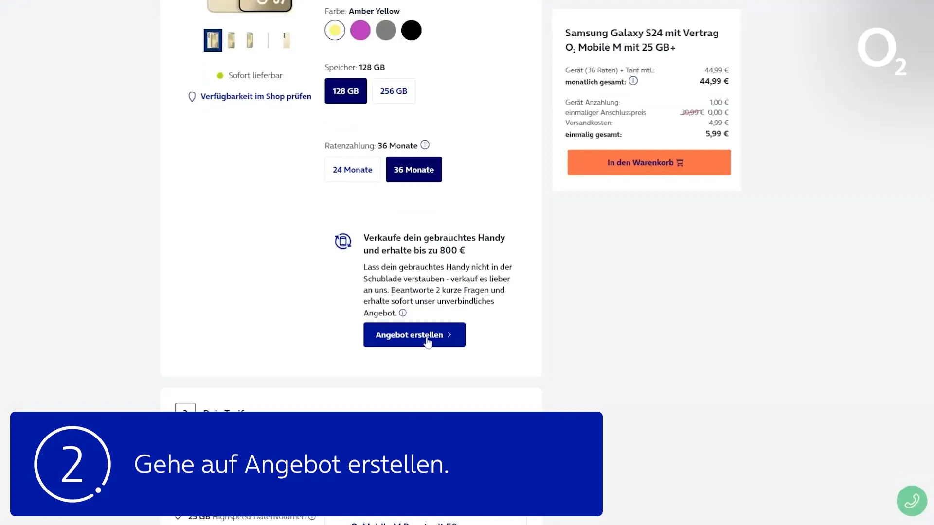 Angebot erstellen Schritt