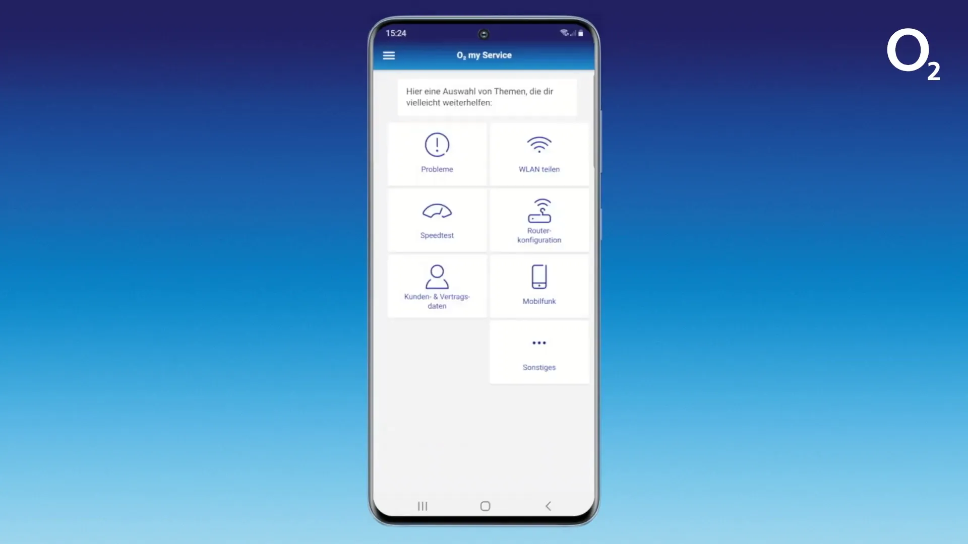 Benutzeroberfläche der o2 myservice App zur Routereinrichtung
