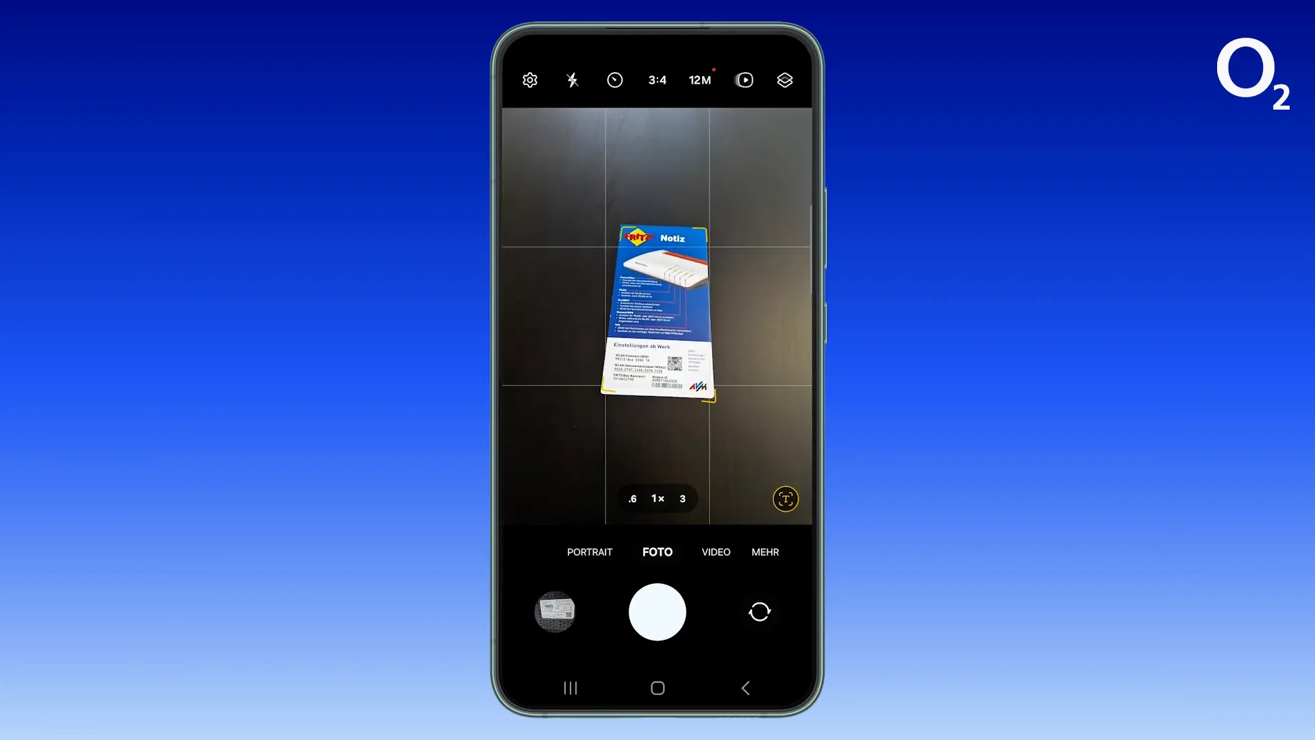 Scannen des QR-Codes mit der Kamera-App