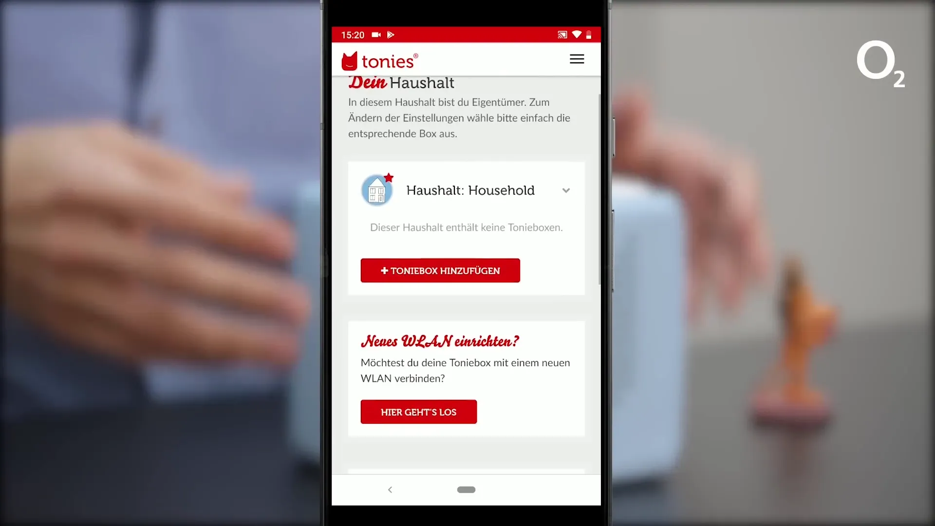 Tonie-App zur Einrichtung