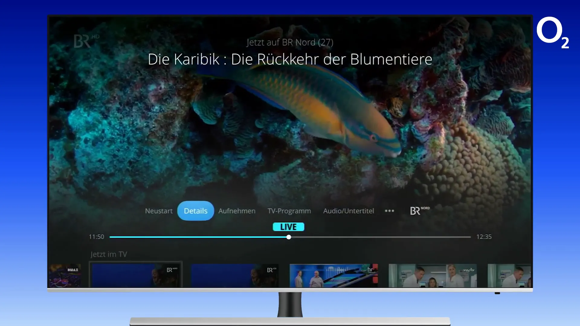 Inhalte der o2 TV-App durchsuchen
