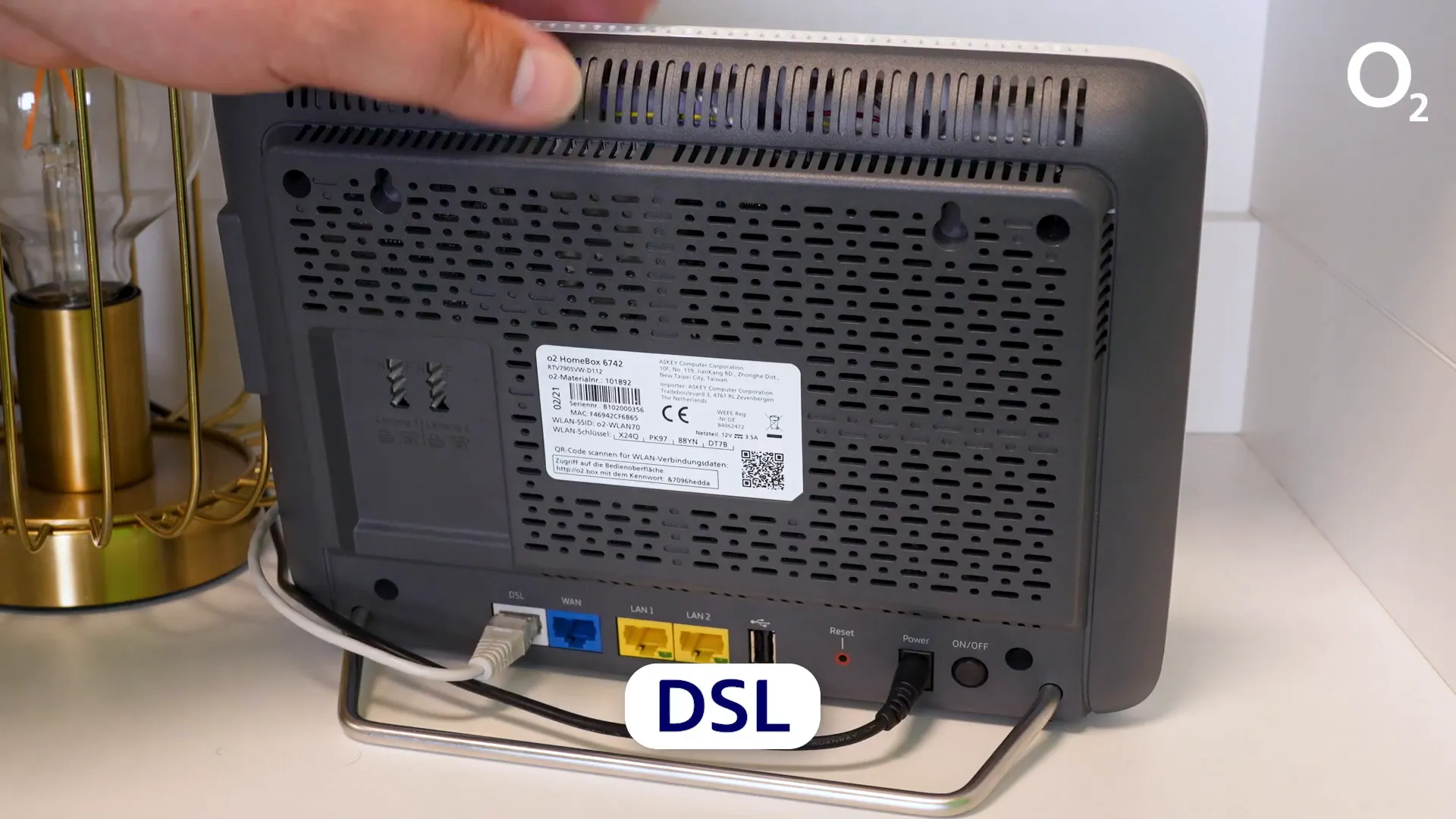 Verkabelung zwischen Anschlussdose und Router