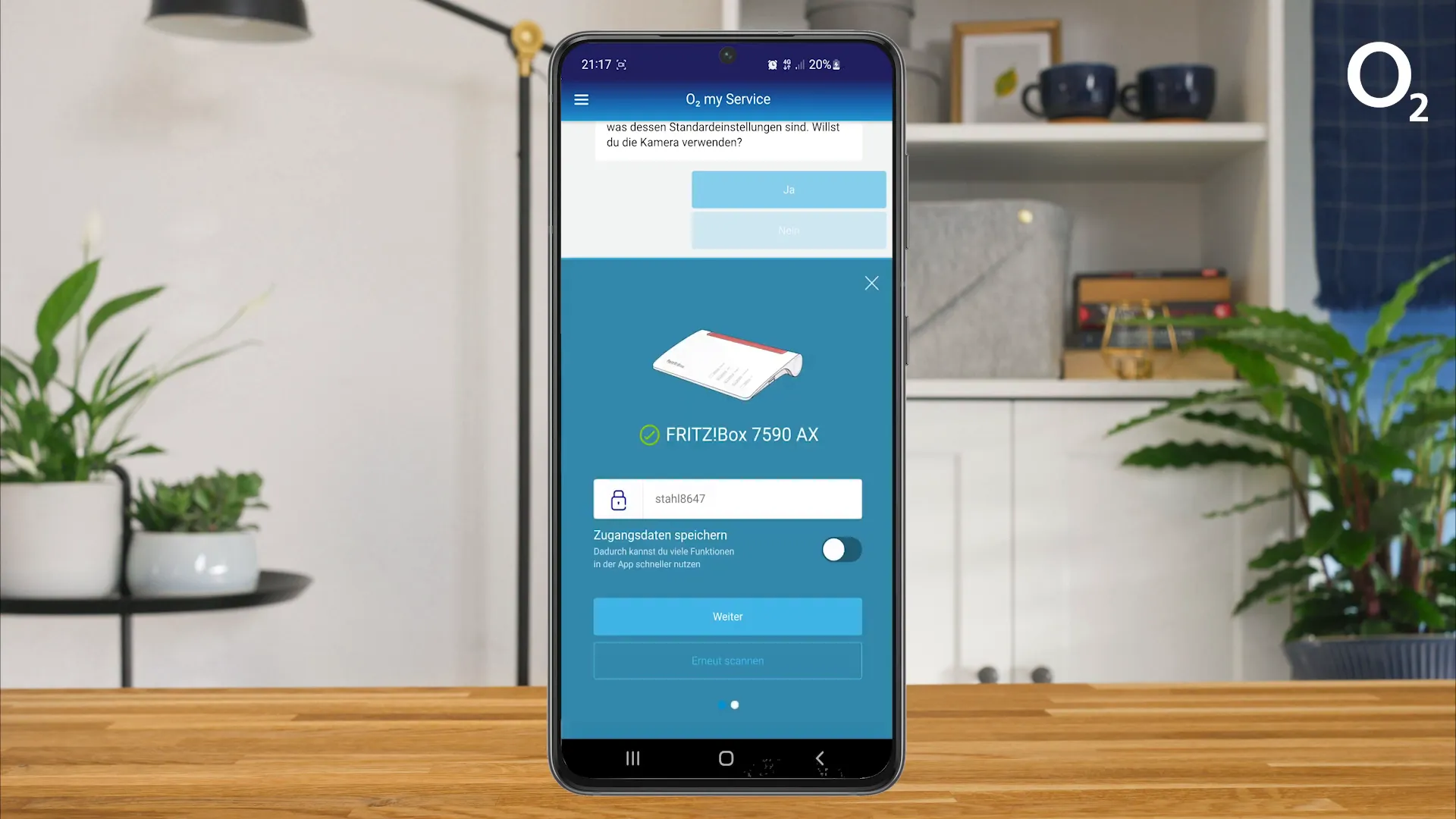Einrichtung über die o2 my Service App