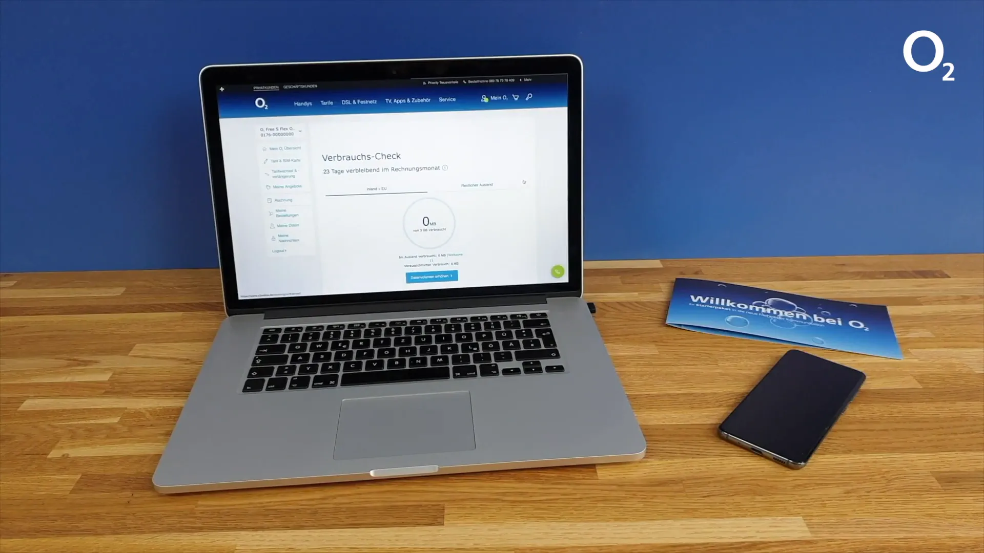 Funktionen im Mein o2 Bereich