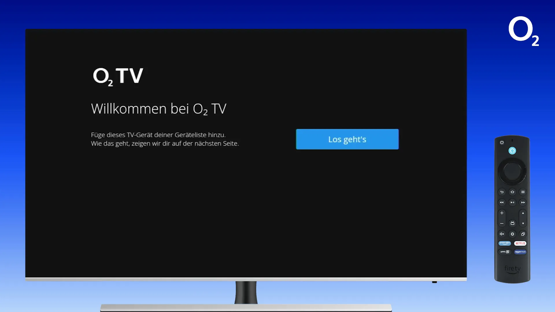 Ersteinrichtung der o2 TV-App